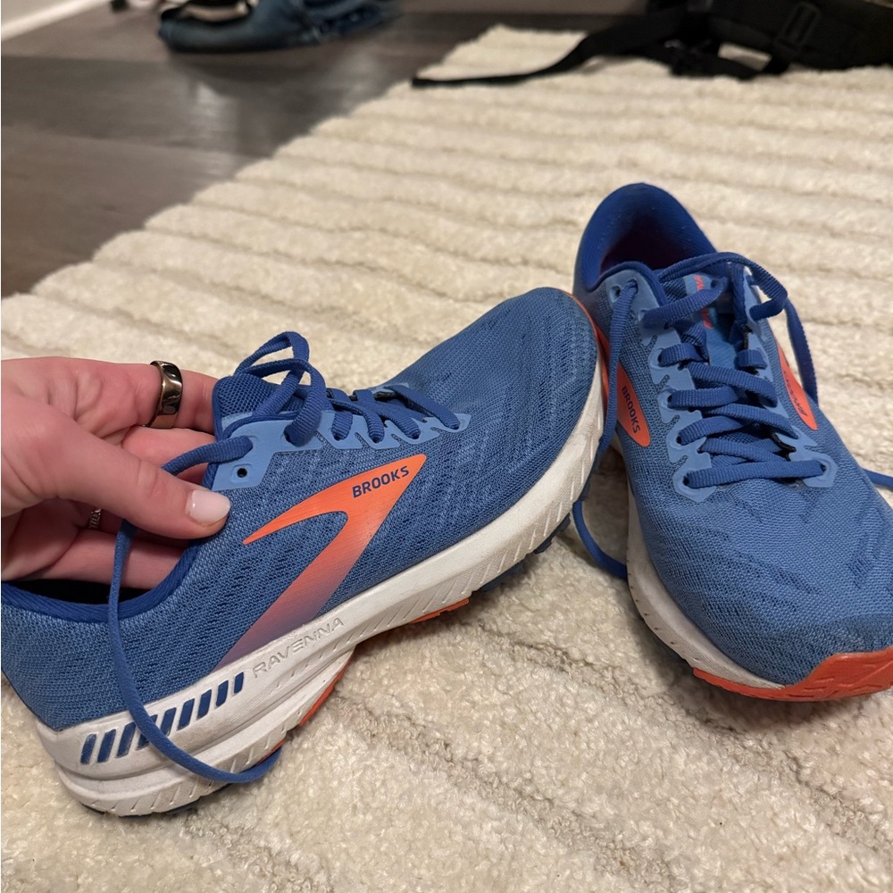 Brooks Vibrant Blue and Orange Sneakers